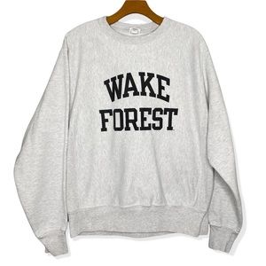 Wake Forest Heathered Gray Champion Sweatshirt Pullover Size Medium